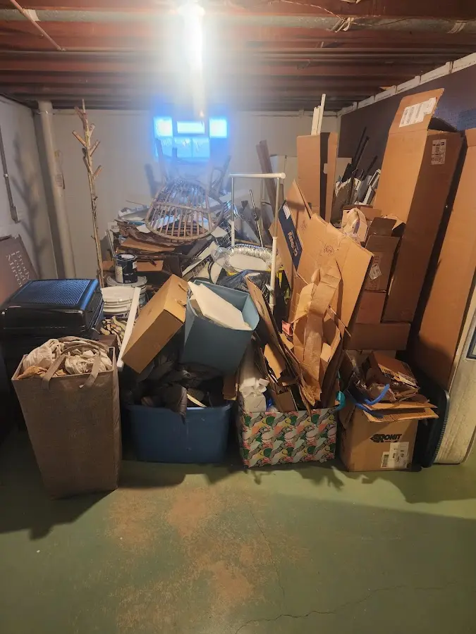 Roll-off dumpster container at job site for Construction Dumpster Rental in Trenton